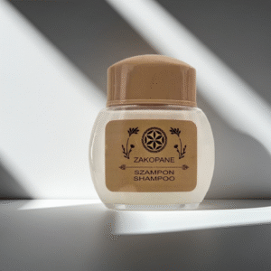 szampon w butelce pet 25ml z beżową nasadką