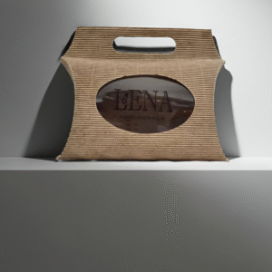 ręcznie wykonane opakowanie z logo papier fala duże