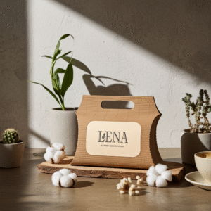 ręcznie wykonane opakowanie z logo papier fala małe